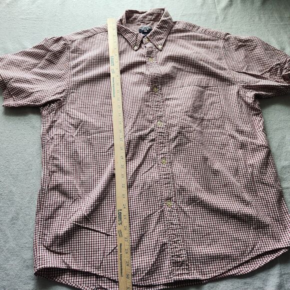 Ralph Lauren Jeans Shirt Mens XL Red Plaid Short Sleeve Button Down Cotton - Picture 5 of 11